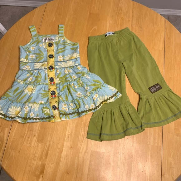 Matilda Jane Other - Matilda Jane Blue/Green Summer Outfit, Size 2